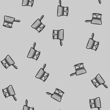 Seamless pattern bread fondue cheese cartoon vector イラスト素材