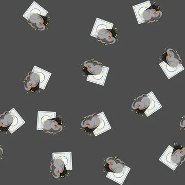 Seamless pattern breaker short circuit fire cartoon vector 库存插图