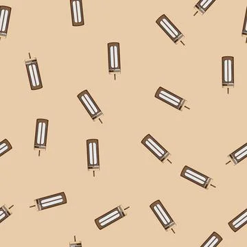 Seamless pattern breakfast coffee glass cartoon vector Stock Illustration