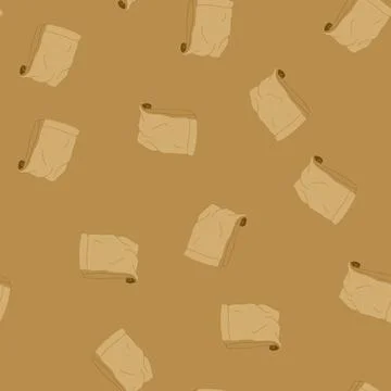 Seamless pattern breakfast paper lunch bag cartoon vector Stock Illustration