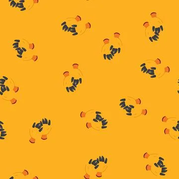 Seamless pattern breathable garden gloves cartoon vector 스톡 일러스트