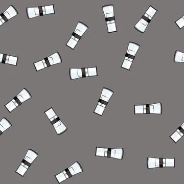 Seamless pattern brew ice drip coffee cartoon vector イラスト素材