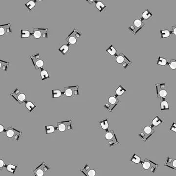 Seamless pattern brew syphon coffee maker cartoon vector Stock Illustration