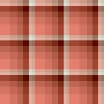 Seamless pattern in brick red and beige colors for plaid, fabric, textile, Stock Illustration