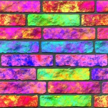 Seamless  pattern  of brick wall Stock Illustration