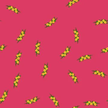 Seamless pattern bridal flower crown cartoon vector Stock Illustration