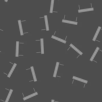 Seamless pattern bridge guard rails cartoon vector イラスト素材