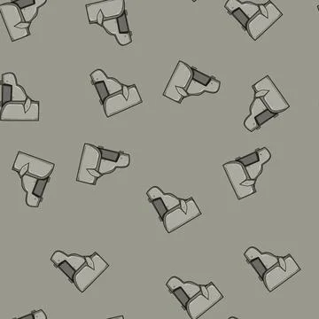 Seamless pattern bridle saddle cartoon vector Stock Illustration