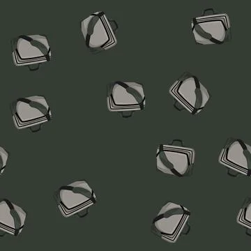 Seamless pattern briefcase laptop bag cartoon vector 库存插图