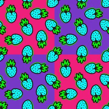 Seamless pattern with bright blue berries. Vector illustration 스톡 일러스트