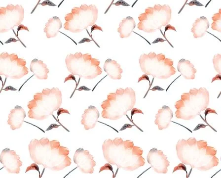 Seamless pattern. Bright colorful design. Ready for fabric, textile prints. on w Stock Illustration