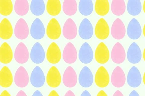 Seamless pattern of bright colorful Easter eggs in trendy soft shades. Happy Stock Illustration