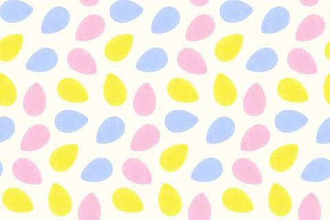 Seamless pattern of bright colorful Easter eggs in trendy pale shades. Happy Illustrazione stock