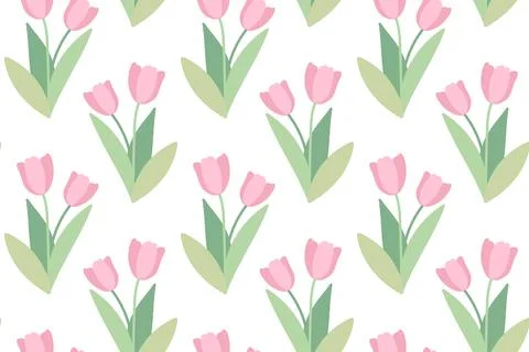 Seamless pattern with bright flowers. Spring and summer garden ornament. Stock Illustration