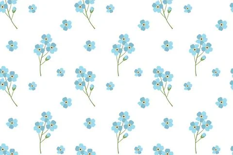 Seamless pattern with bright flowers. Spring and summer garden ornament. Stock Illustration