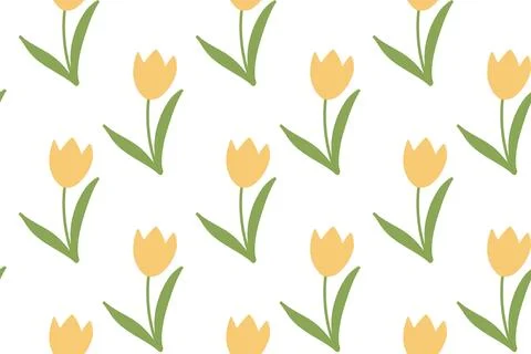 Seamless pattern with bright flowers. Spring and summer garden ornament. Stock Illustration