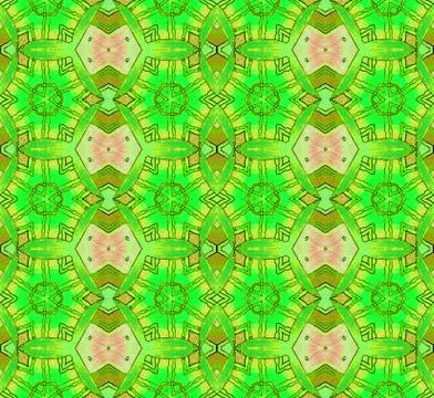 Seamless pattern bright green brown Stock Illustration