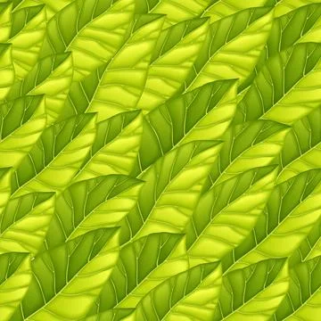 Seamless pattern from bright green leaves. Repeating vector pattern of lettuce Stockillustratie
