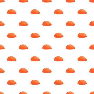 Seamless pattern with bright orange half dome shapes Stock Illustration