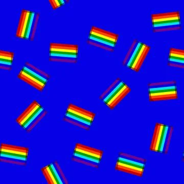 Seamless pattern bright rainbow cartoon vector Stock Illustration