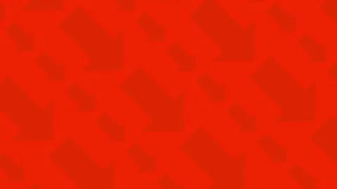 A seamless pattern of bright red arrows pointing downwards Stock Footage 321233068