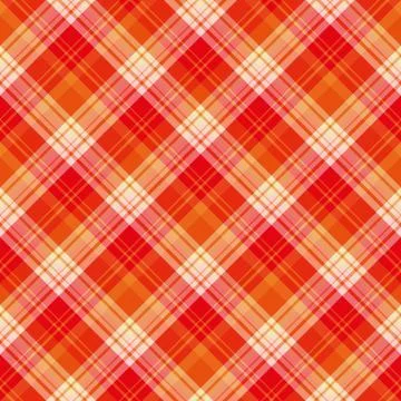Seamless pattern in bright red, orange and light pink colors for plaid, Stock Illustration