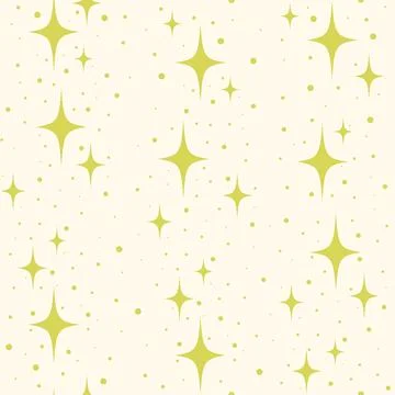 Seamless pattern with bright stars on beige background. Vector illustration. Stock Illustration