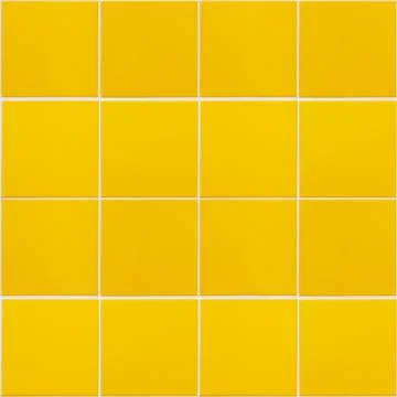 Seamless pattern of Bright yellow ceramic tiles forming a uniform four Stock Photos