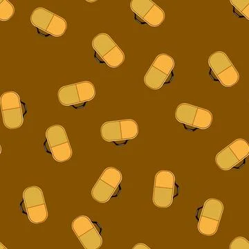 Seamless pattern Bright yellow travel packing cube with mesh design and handl Stock Illustration