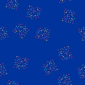 Seamless pattern Brightly colored confetti pieces in various geometric shapes 스톡 일러스트