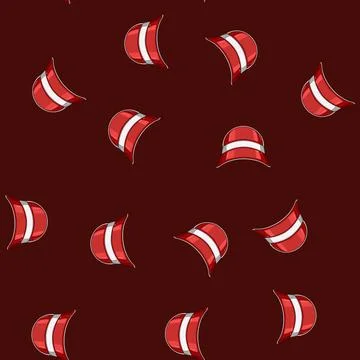 Seamless pattern brim visor cap cartoon vector Stockillustratie