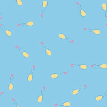 Seamless pattern bristle soft baby brush cartoon vector Stockillustratie