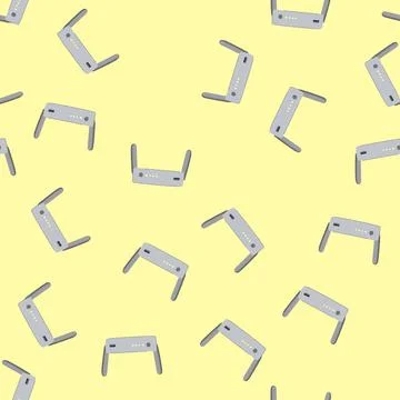 Seamless pattern broadband router cartoon vector イラスト素材
