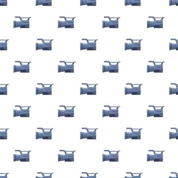Seamless pattern of broadcasting video camera illustrations Stock Illustration