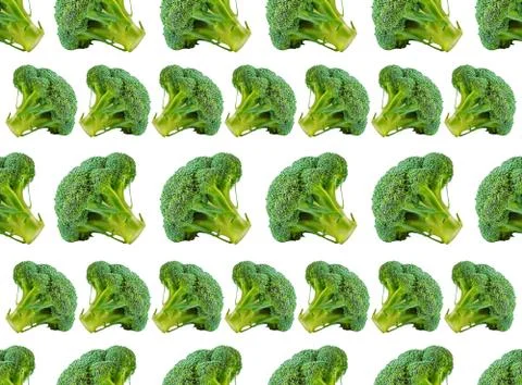 Seamless pattern with broccoli. Background for the site of healthy foods, die Foto stock