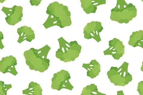 Seamless pattern with broccoli Stock Illustration