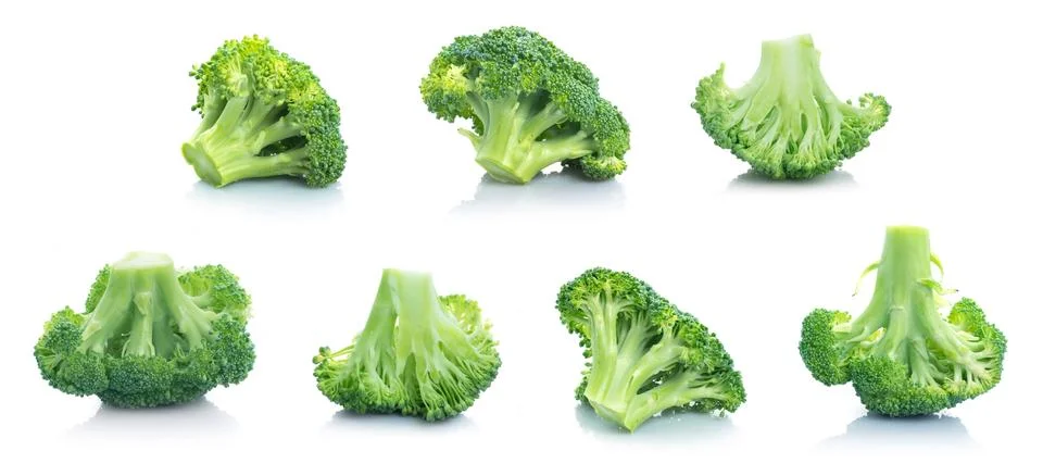 Seamless pattern with broccoli. Vegetables abstract background. Broccoli on t Stock Photos