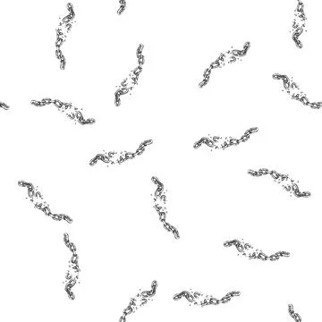 Seamless pattern broken chain sketch hand drawn Stock Illustration