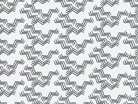 Seamless pattern with broken lines. Geometric abstract background. Vector i.. Stock Illustration