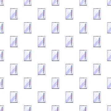 Seamless pattern with broken smartphone screen and thermometer Stock Illustration