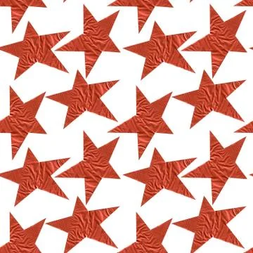 Seamless pattern with bronze stars on a white background. Stock Photos