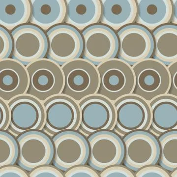 Seamless pattern of brown abstract circles Illustrazione stock