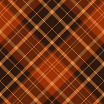 Seamless pattern in brown and dark orange colors for plaid, fabric, textile, Illustrazione stock
