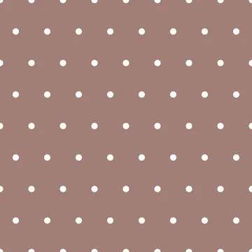 Seamless pattern. Brown background with white dots . Vector illustration. Stock Illustration