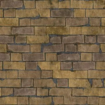 Seamless pattern of a brown brick wall texture Stock Photos