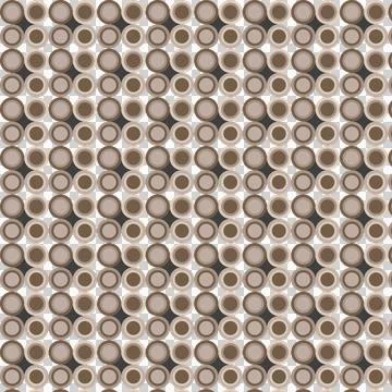 Seamless pattern with brown circles on gray background. Vector illustration. Stock Illustration