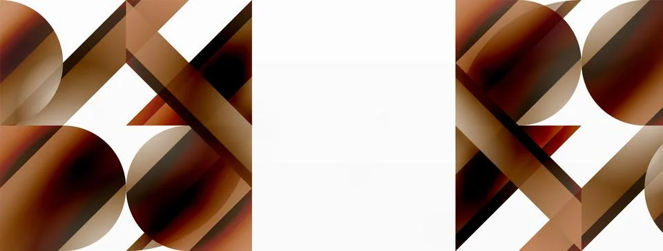 Seamless pattern of brown circles resembling wood stains on white background Stock Illustration