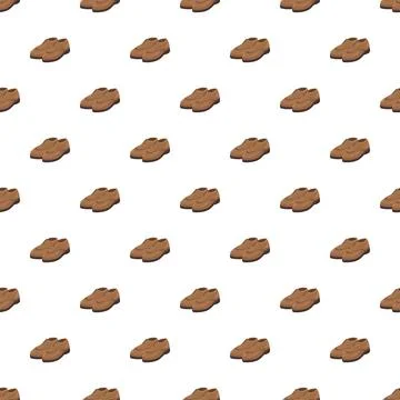 Seamless pattern with brown classic mens shoes 스톡 일러스트