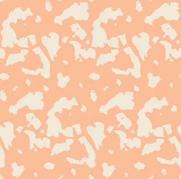 Seamless pattern with brown cow spots Stock Illustration