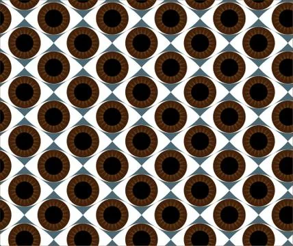 Seamless pattern brown eyes Stock Illustration